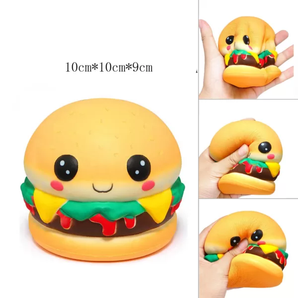 Simulation Pizza Burger Ornaments Bread Cookie Model Slow Rebound Cute Stress Toys 5