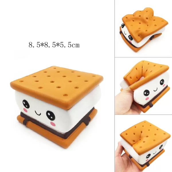 Simulation Pizza Burger Ornaments Bread Cookie Model Slow Rebound Cute Stress Toys 7