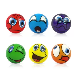 Fully printed PU cartoon expression solid venting stress ball toys 1